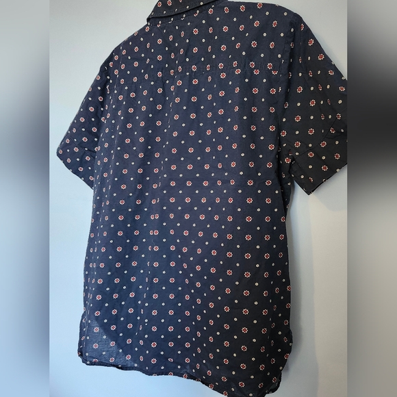 Tommy Hilfiger Dark Blue Floral Button Down Shirt - Picture 2 of 3